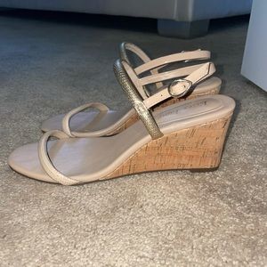 Beige wedges size 7 1/2